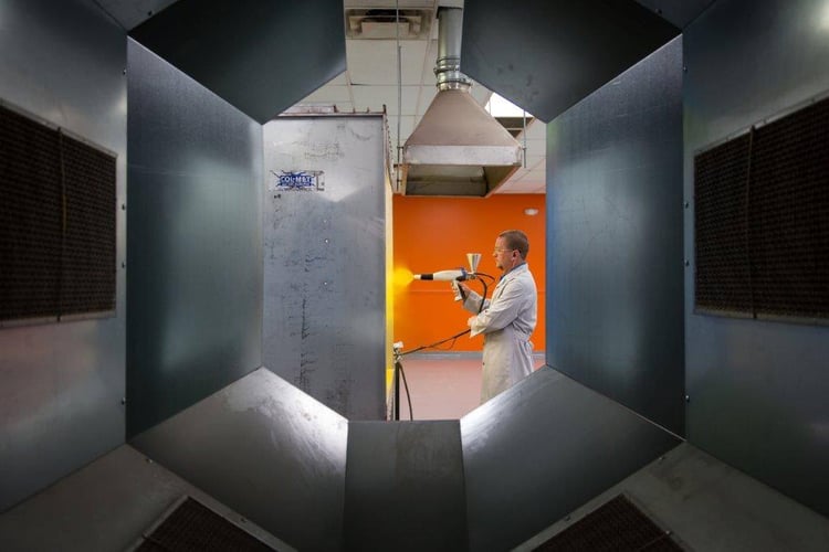 Inside oven