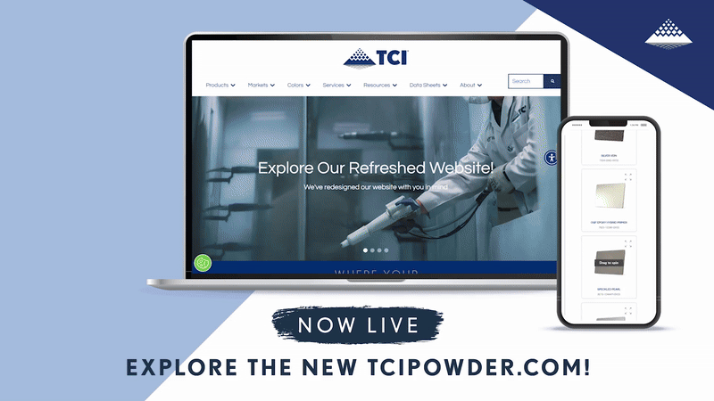 Updated TCI Powder Website preview