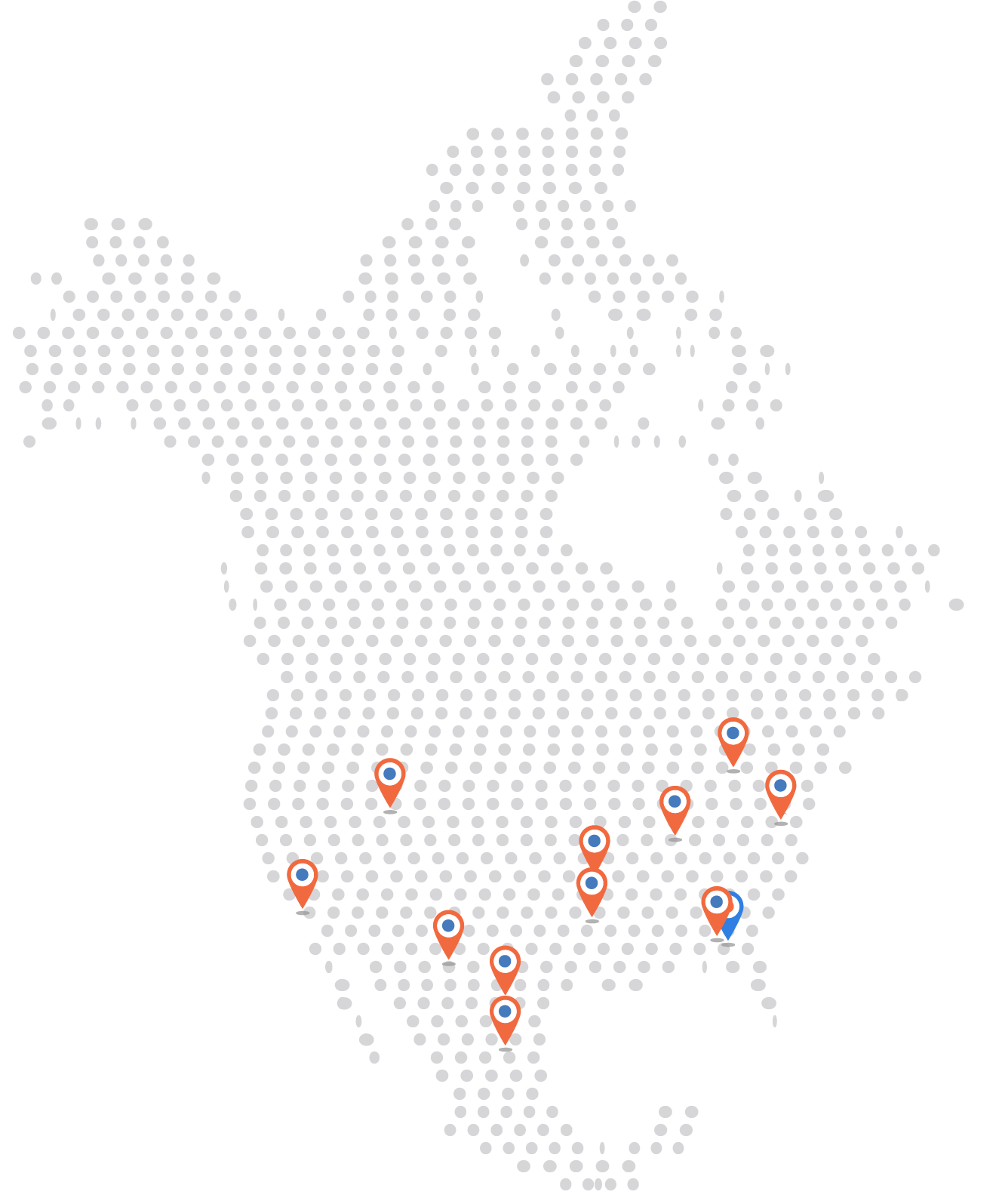 TCI Powder Coatings North America Warehouse locations